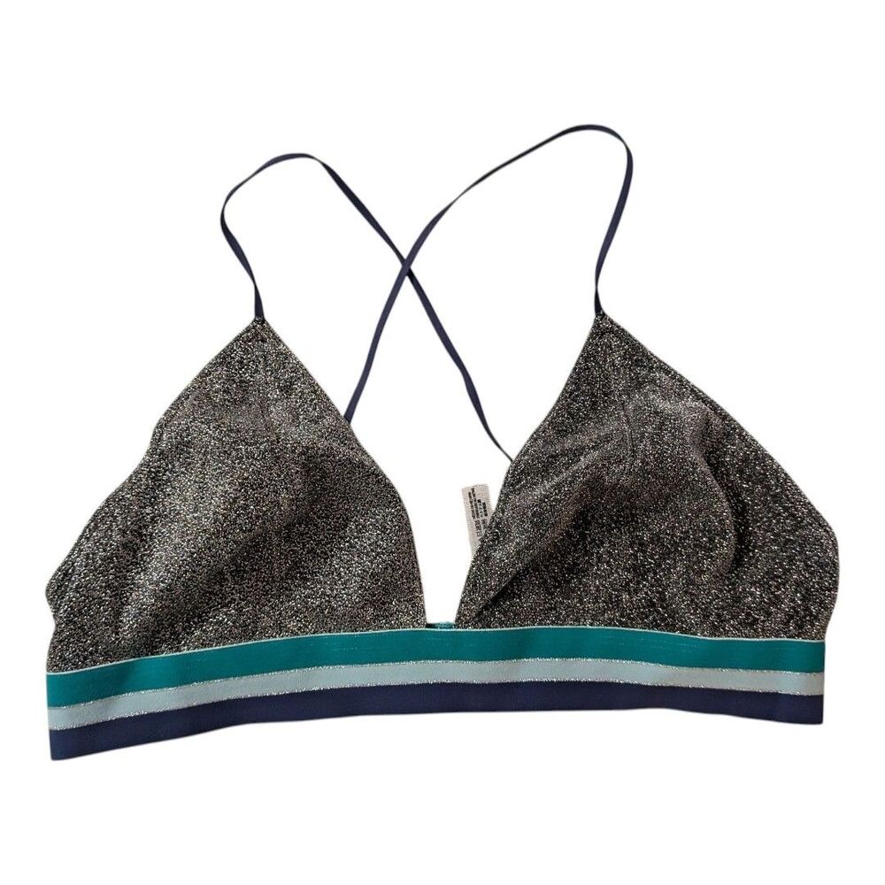 Intimately Free People Large Francesca Metallic Sparkle Bra Bralette Fairy Boho